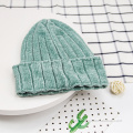 corduroy thick warm knitted hat